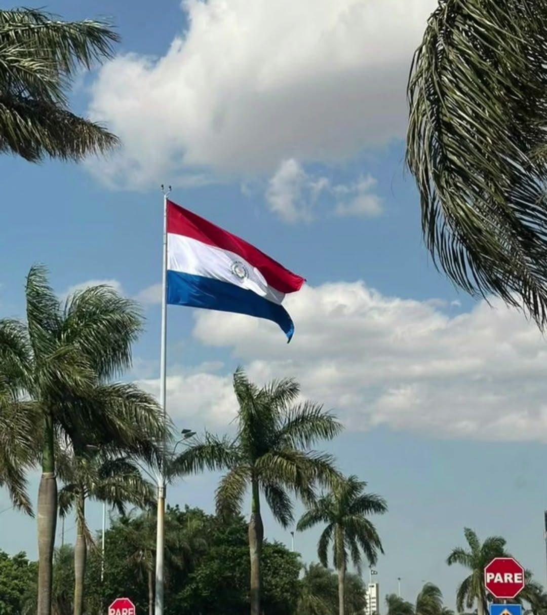 Bandeira do Paraguai, país do novo cliente frigorífico da MAC Tecnologia